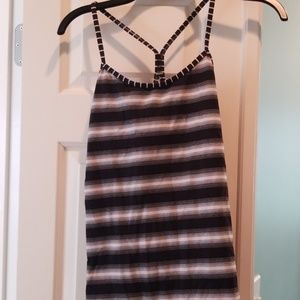 Black/white stripe tank